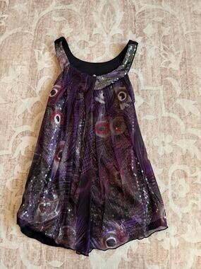 Volume One Mesh Sequin Tank